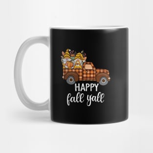 Gnomes couple in truck pumpkin spice Fall Yall autumn gnome Mug